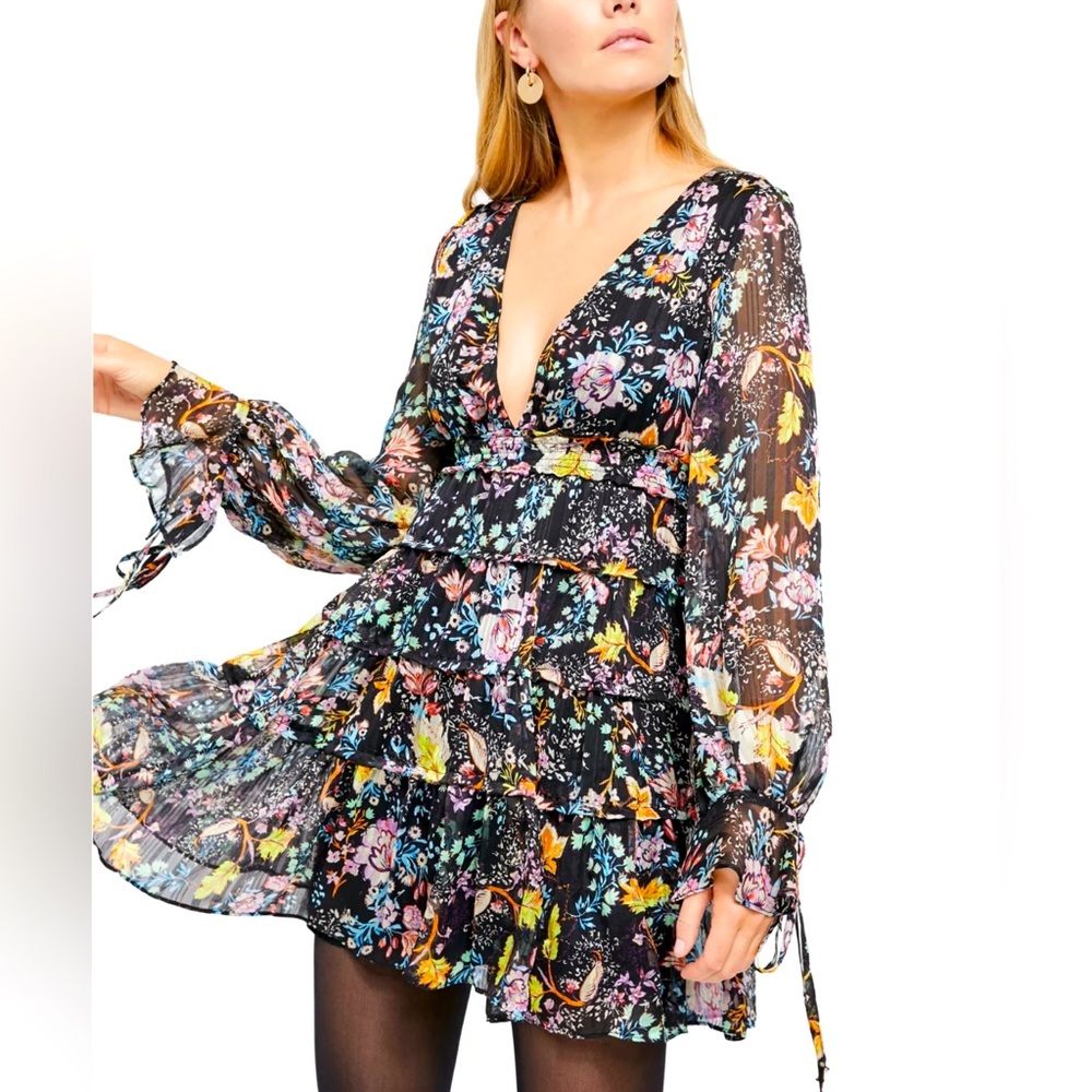 Free People Closer To The Heart Floral Mini Dress Size M